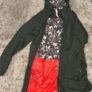 Lululemon Athletica Forest Green Jacket with Butterfly Lining
